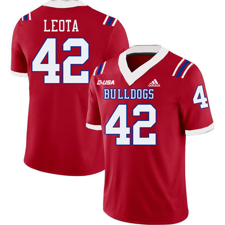 Sifa Leota Louisiana Tech Jersey,LA Tech Bulldogs Football Jerseys,Uniforms,Gears-Red